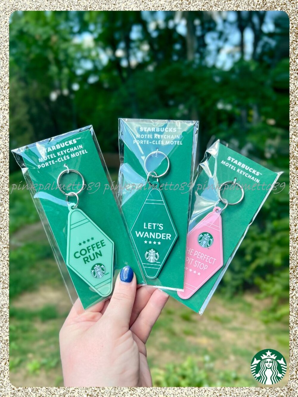 ✨🔑🔑🔑 NWT 2026 Starbucks Summer 'Road Trip' Set of 3 Retro Motel Keychains